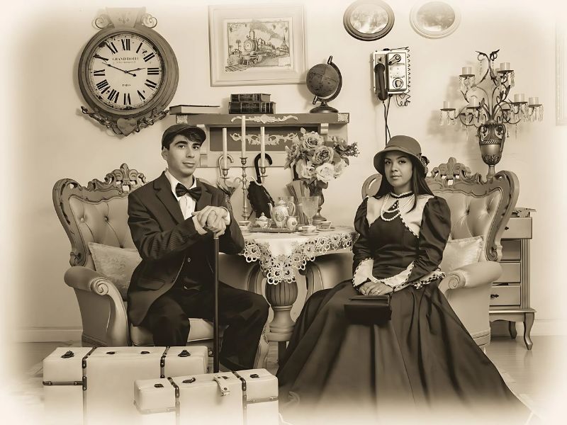 FOTO Á MODA ANTIGA + FIGURINO