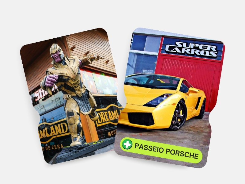 MUSEU DE CERA + SUPER CARROS + PASSEIO PORSCHE